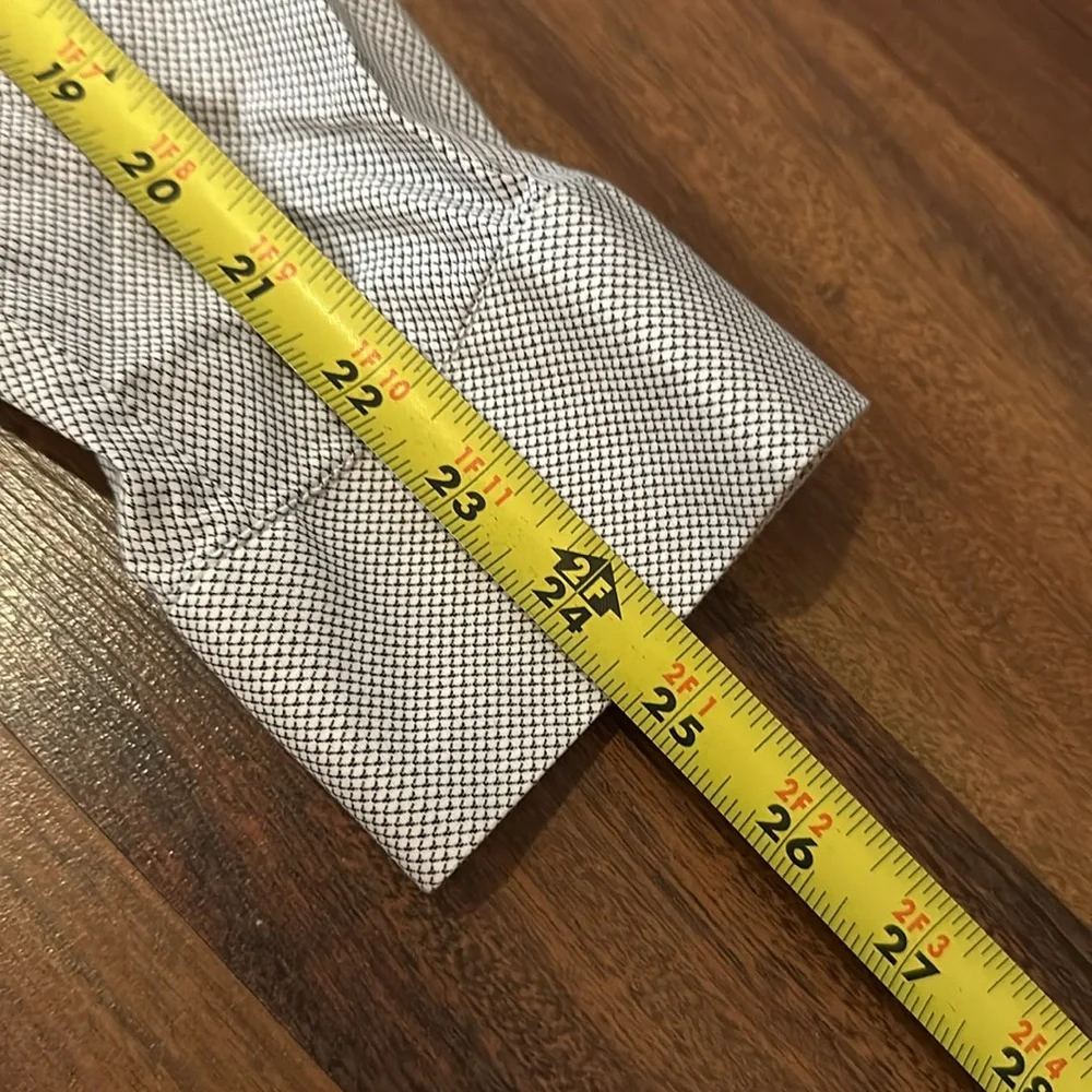 01. Algo Mens Button Down Cotton Long Sleeve Gray/Black Geometric Design Size XL - Picture 8 of 10